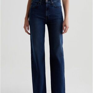 AG Adriano Goldschmied Dark Blue Wide Leg Jeans